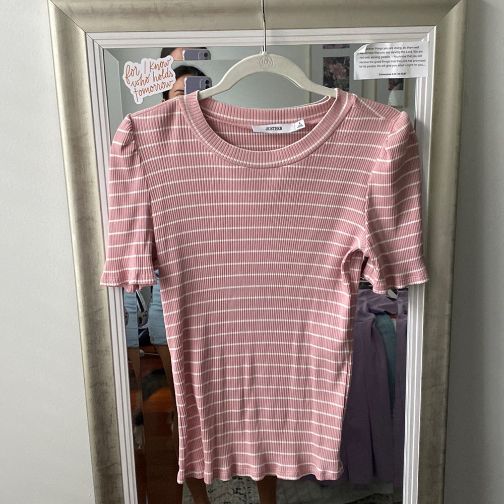 Pink Striped Top